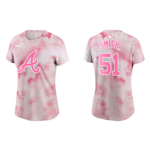 Women's Braves Will Smith Pink 2022 Mother's Day T-Shirt