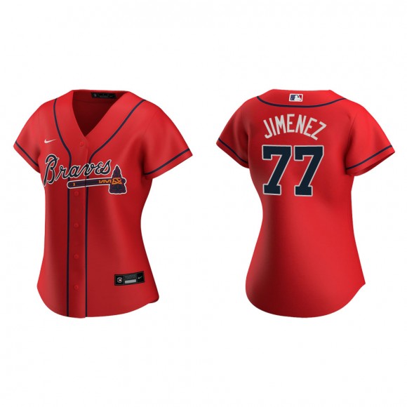 Women's Atlanta Braves Joe Jimenez Red Replica Jersey