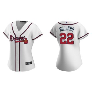 Women's Atlanta Braves Sam Hilliard White Replica Jersey