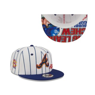 Youth Atlanta Braves White Navy MLB x Big League Chew Original 9FIFTY Snapback Adjustable Hat