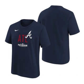 Youth Atlanta Braves Navy Dugout T-Shirt 2021 Postseason