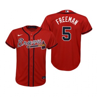 Youth Atlanta Braves Freddie Freeman Nike Red Replica Alternate Jersey