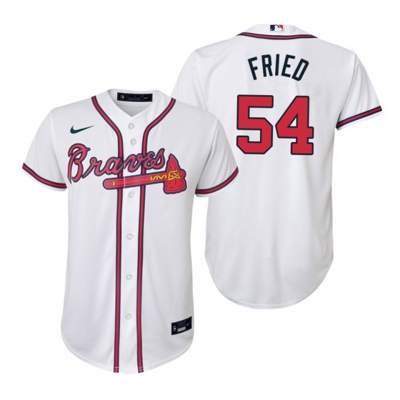 Youth Atlanta Braves Max Fried Nike White Replica Home Jersey