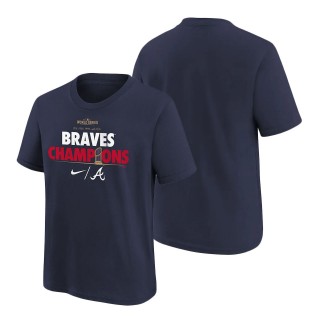 Youth Atlanta Braves Nike Navy 2021 World Series Champions T-Shirt